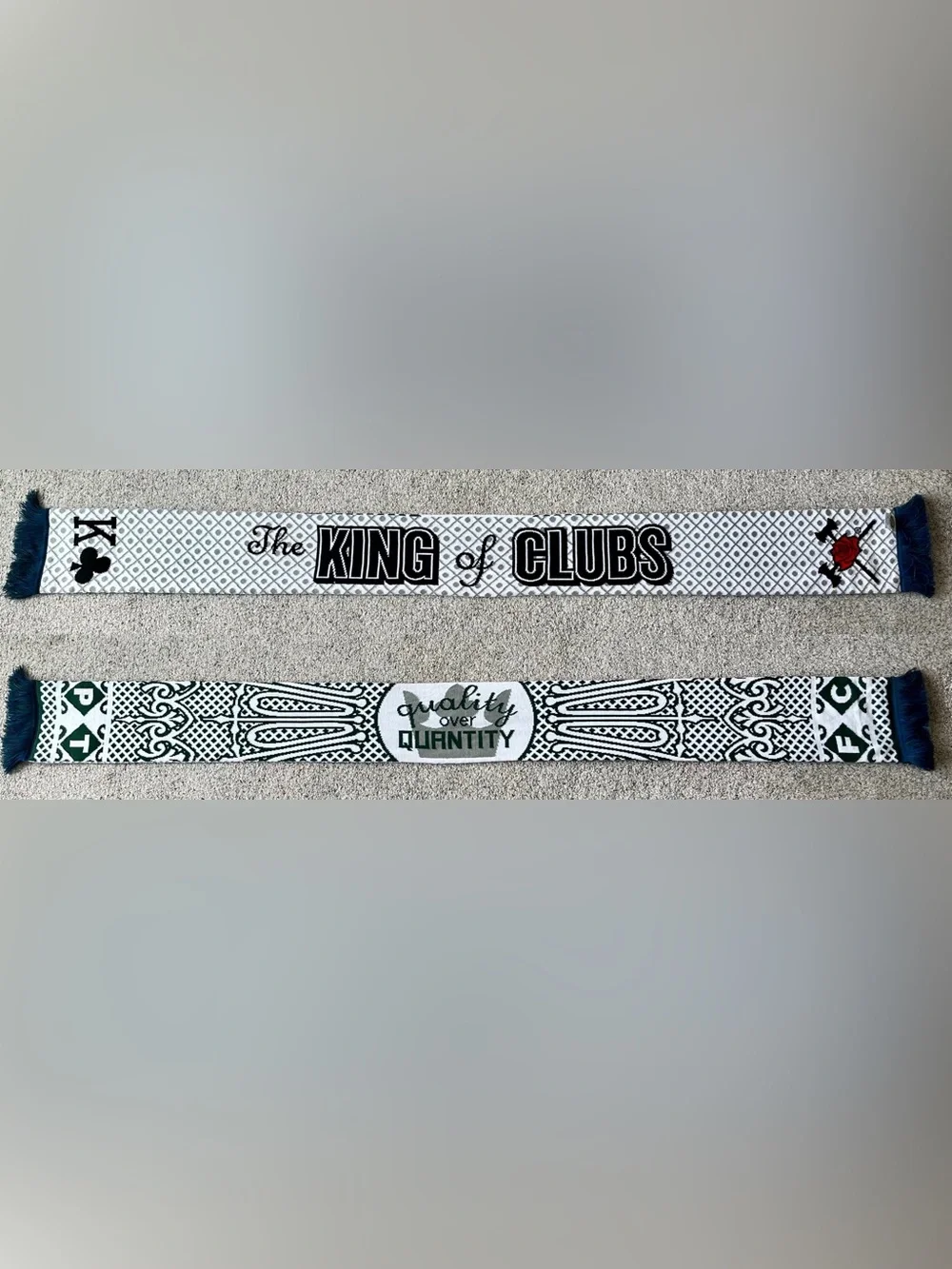 Portland Timbers Army The King of Clubs Quality Over Quantity SOTM Soccer Scarf